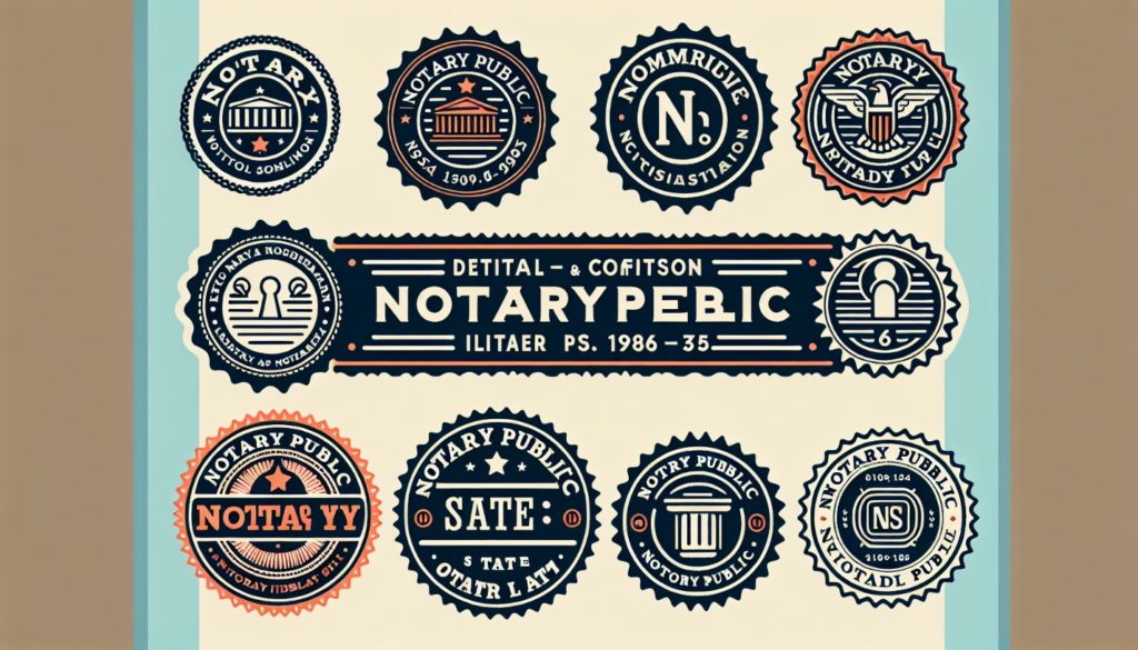 Examples of notary seal images